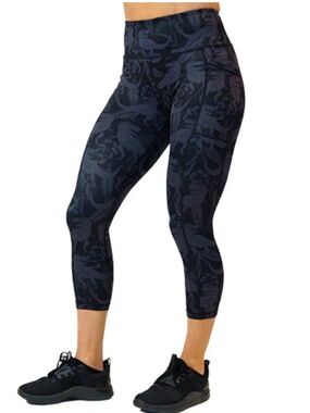 Constantly Varied Gear T-Flex Capri LeggingT Rex Dinosaurs Size Medium Black